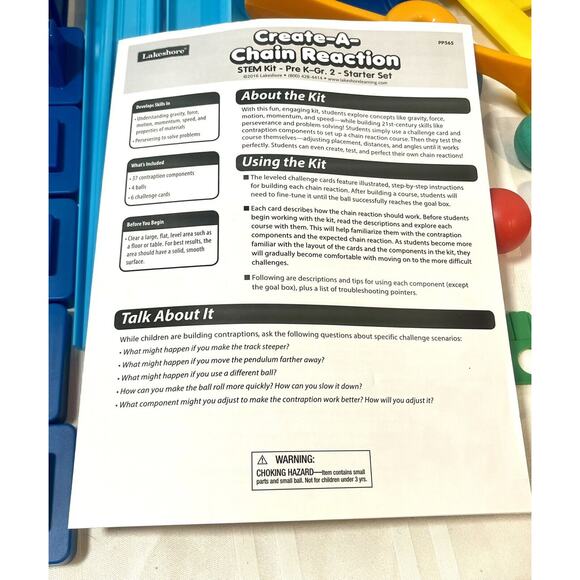 Lakeshore Create-A-Chain Reaction STEM Kit PP565 Educational build stack - Picture 11 of 11